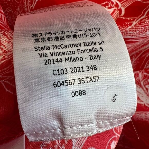 Stella McCartney Mushroom-Print Cap-Sleeve Mini Dress Size 40 (M/8) - Picture 11 of 12